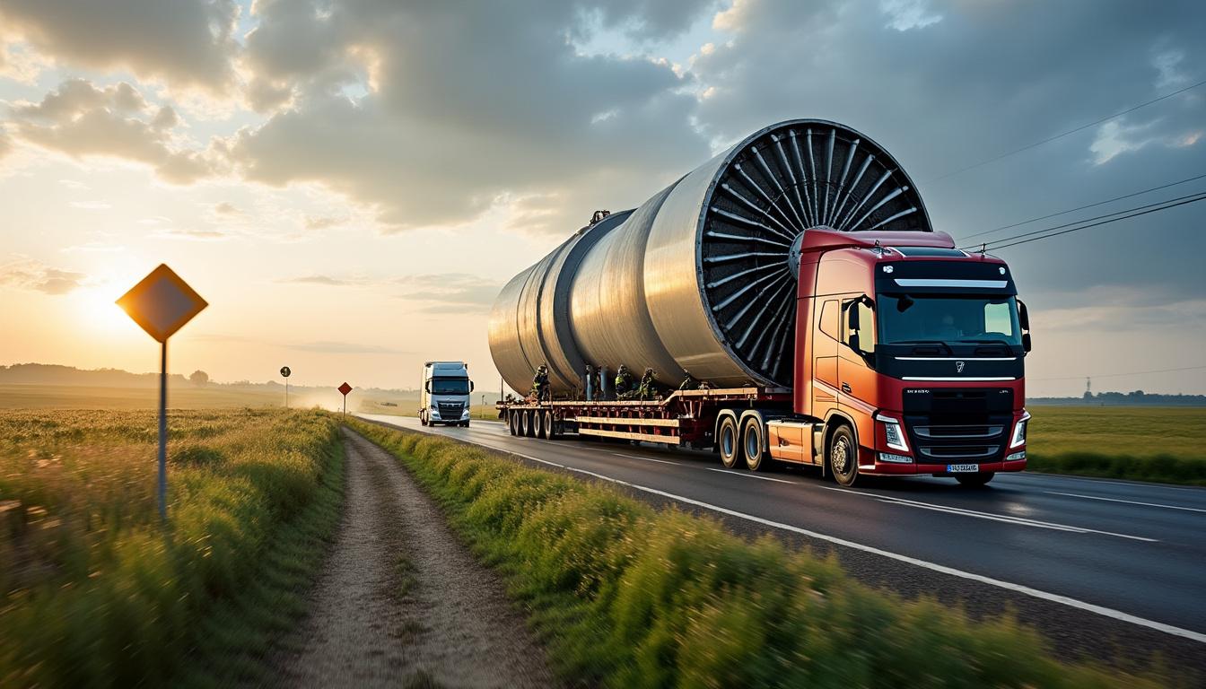 Illustration: Contraintes techniques et logistiques du transport de fret lourd