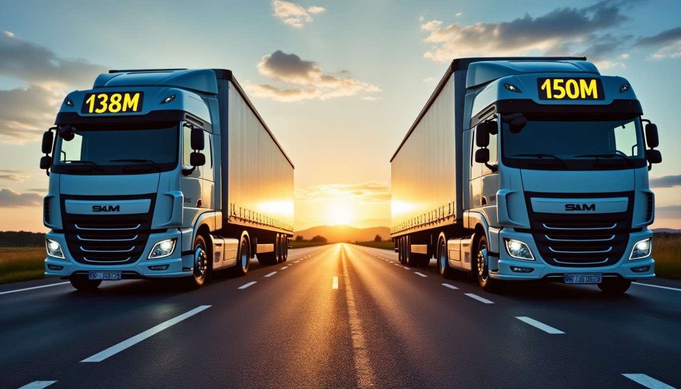 Différence entre les coefficients 138M et 150M en transport routier