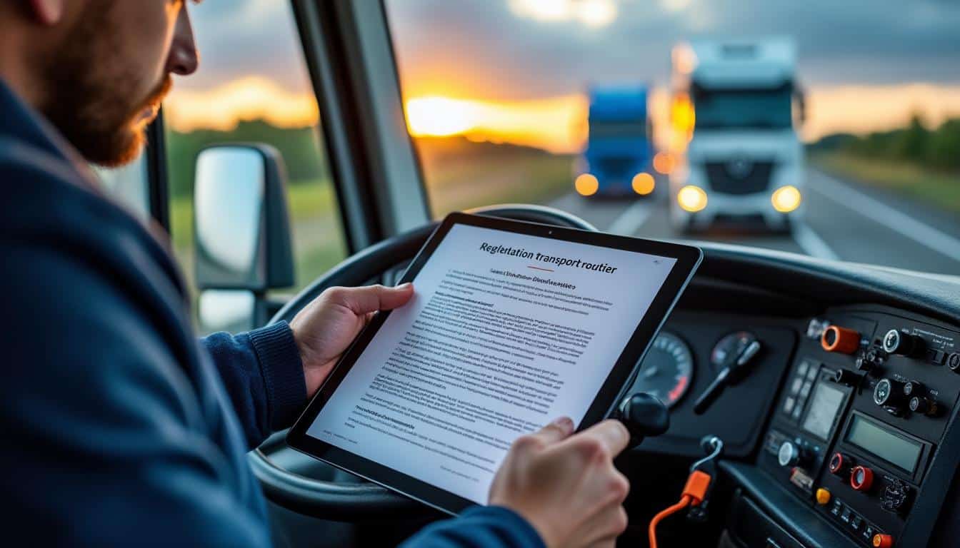 Illustration: Accéder aux textes officiels de la réglementation du transport routier de marchandises en PDF