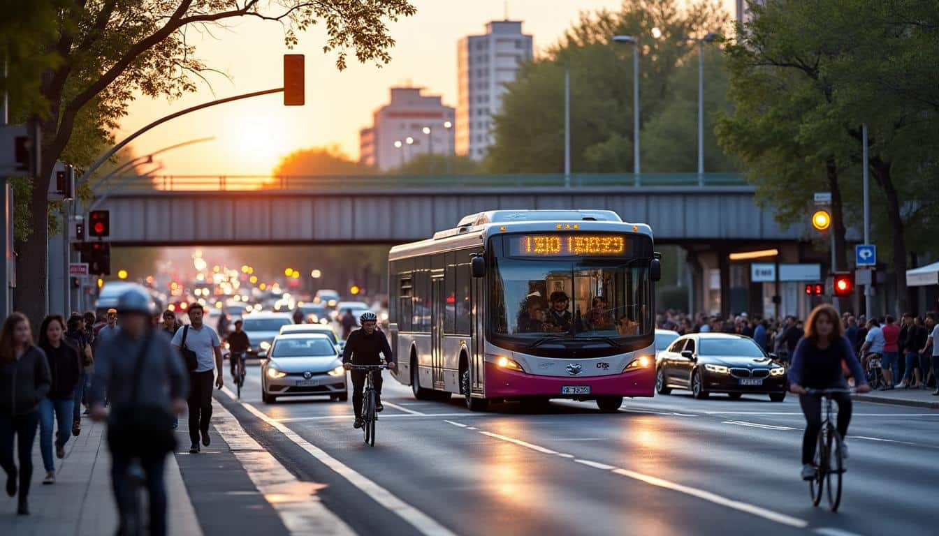 Illustration: Comprendre la mobilité urbaine : quel rôle pour les bus face à l’encombrement des heures de pointe ?