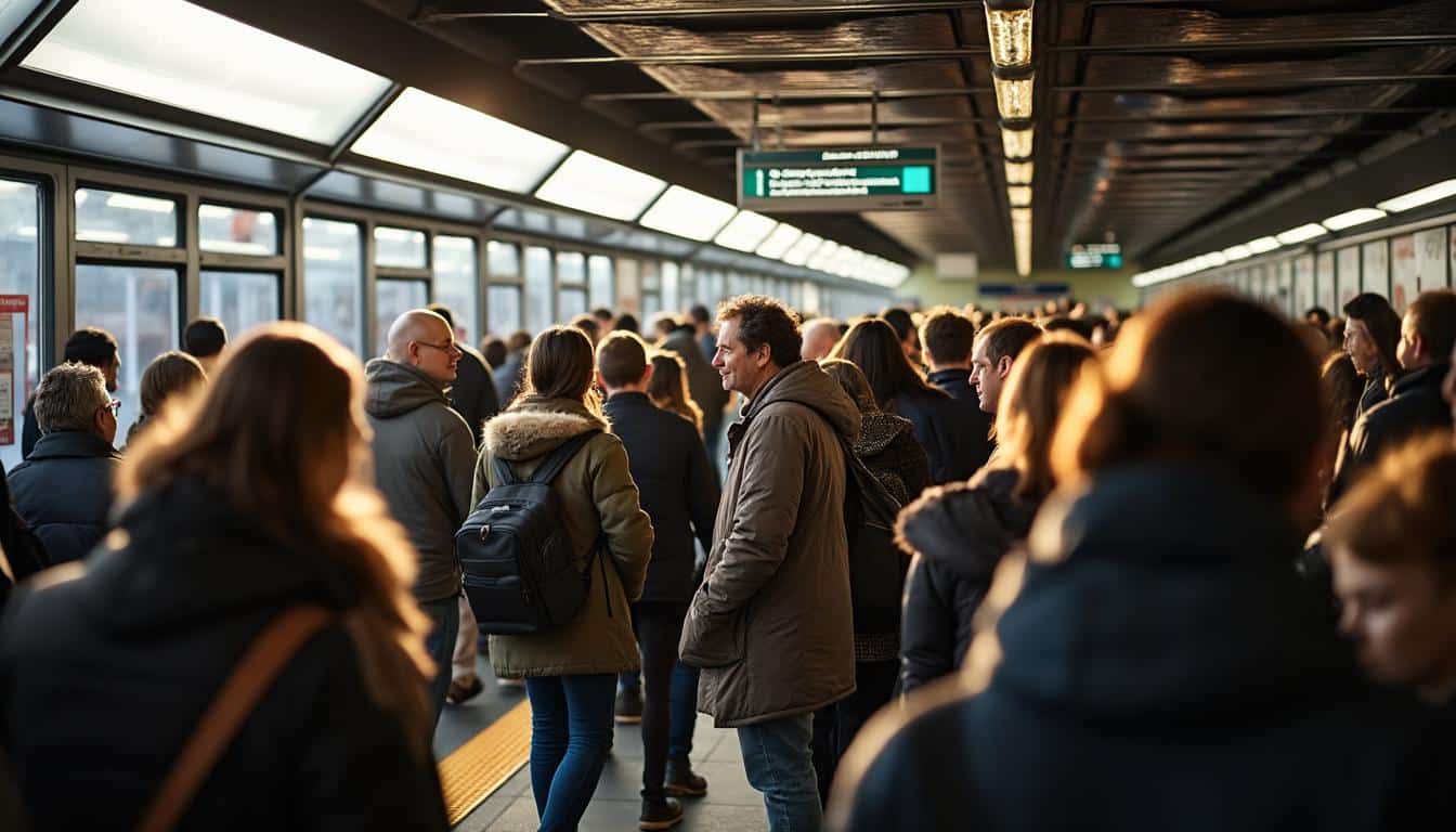 Mobilité urbaine dans le métro face à l’affluence du weekend