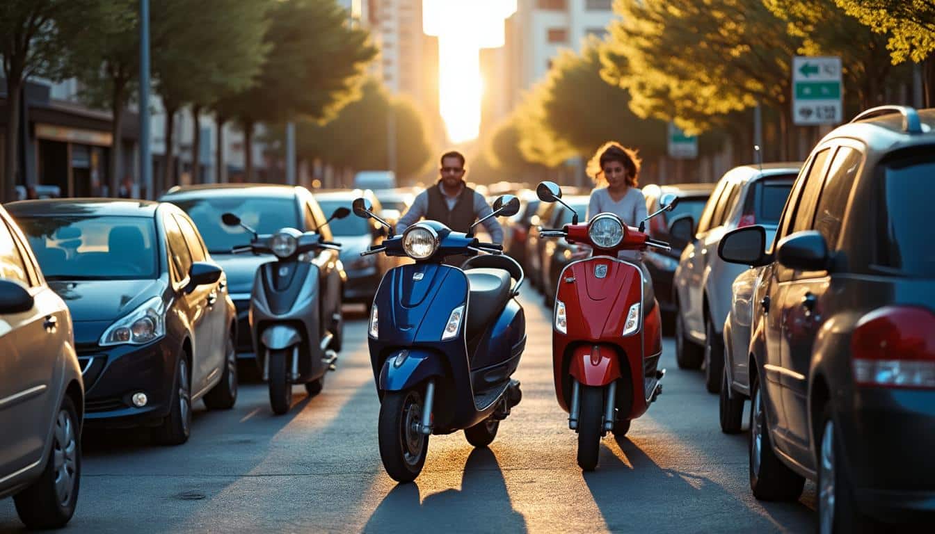 Illustration: Comprendre la difficulté du stationnement des scooters dans la mobilité urbaine