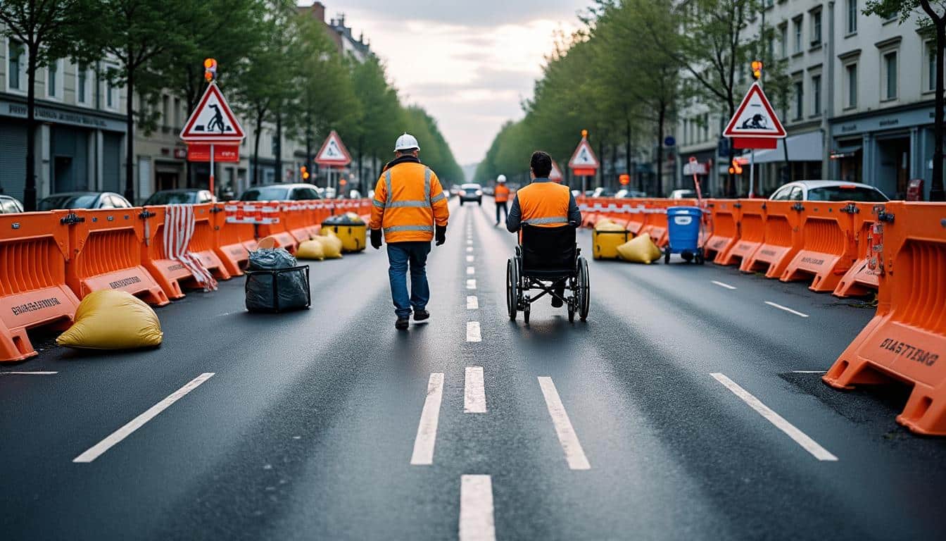 Mobilité urbaine : gérer l’encombrement des trottoirs par les travaux